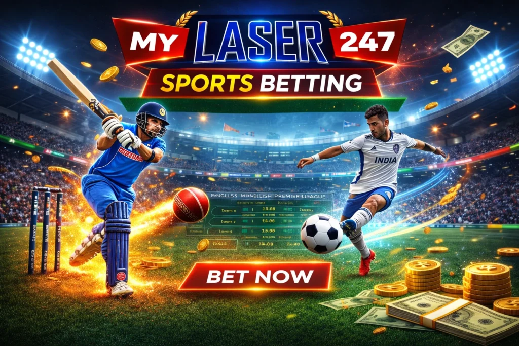 MyLaser247 sports betting platform for online betting on cricket and football