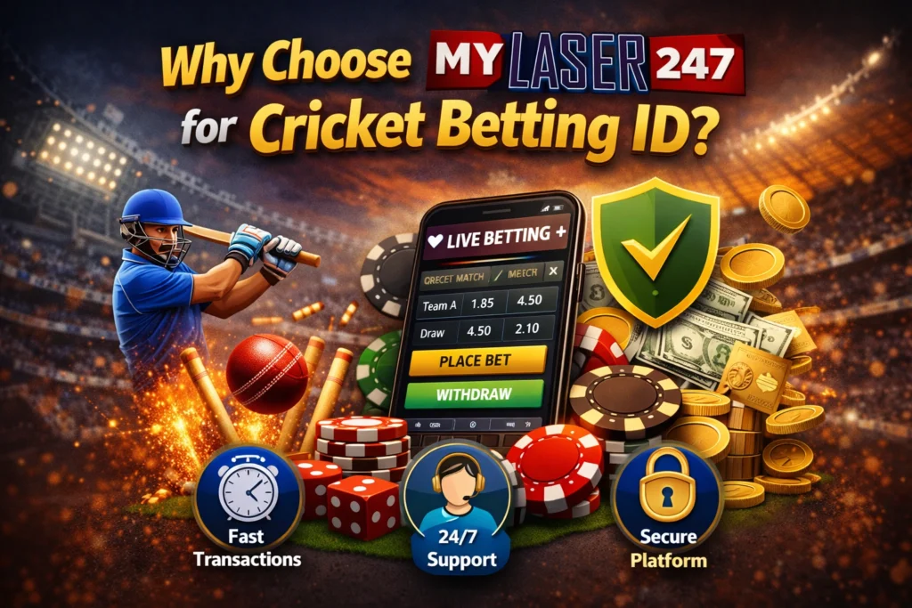 Why choose MyLaser247 for Cricket Betting ID with secure platform fast transactions live betting and 24/7 support